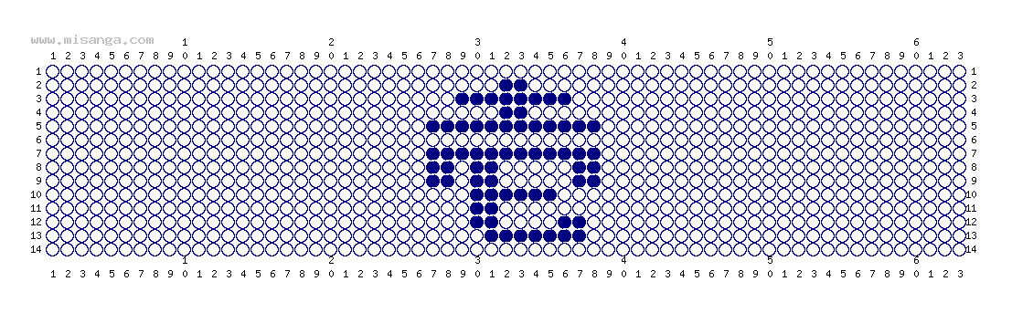 編みこみ文字ミサンガ製作図：壱