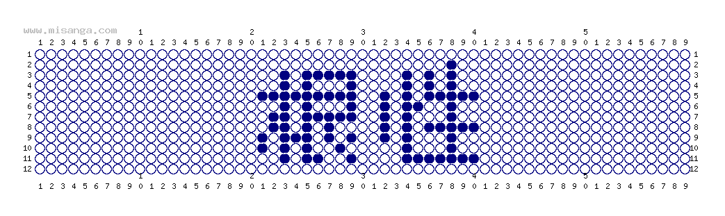 編みこみ文字ミサンガ製作図：根性