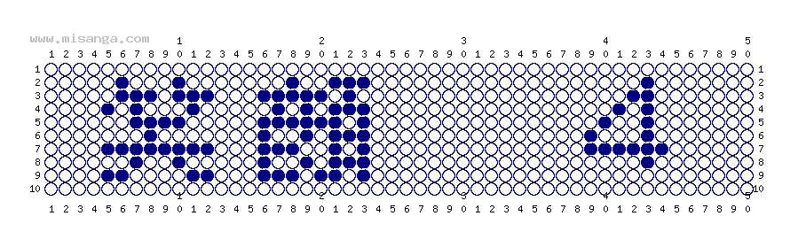 編みこみ文字ミサンガ製作図：笑顔　4