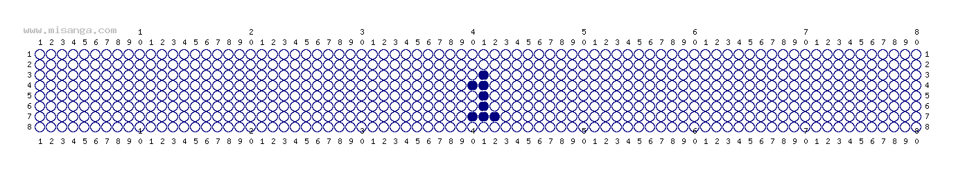 編みこみ文字ミサンガ製作図：1