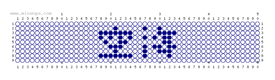 編みこみ文字ミサンガ製作図：空海