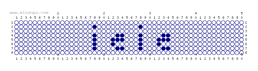 編みこみ文字ミサンガ製作図：YUZU