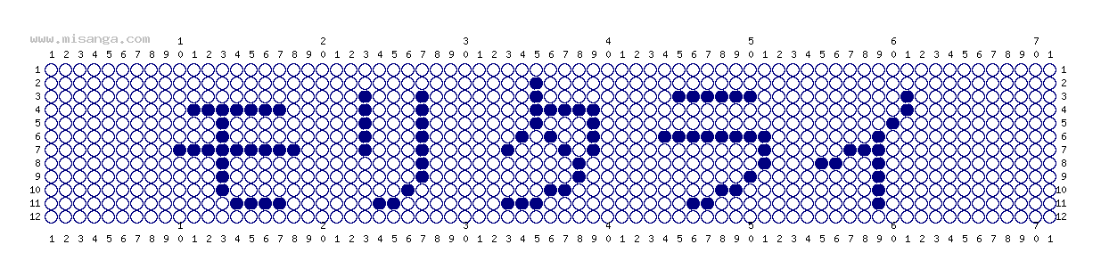 編みこみ文字ミサンガ製作図：モリタライ
