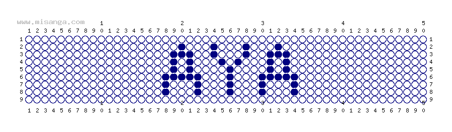 編みこみ文字ミサンガ製作図：AYA