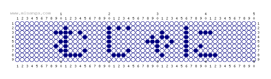 編みこみ文字ミサンガ製作図：むじゃに
