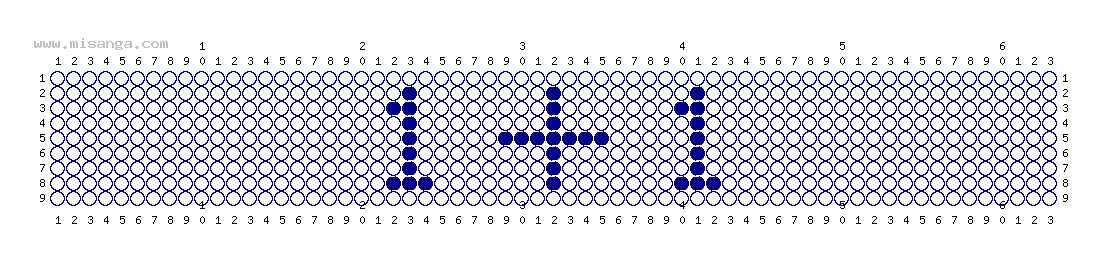 編みこみ文字ミサンガ製作図：１＋１