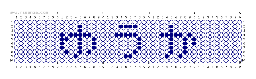 編みこみ文字ミサンガ製作図：ゆうか