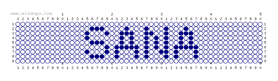 編みこみ文字ミサンガ製作図：SANA