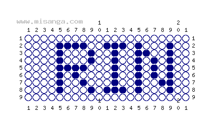 編みこみ文字ミサンガ製作図：RIN