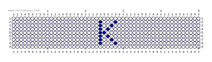 編みこみ文字ミサンガ製作図：K