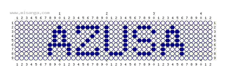編みこみ文字ミサンガ製作図：AZUSA