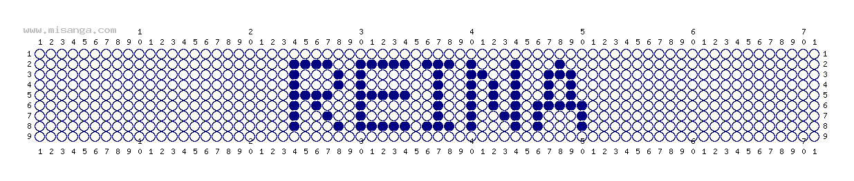編みこみ文字ミサンガ製作図：REINA