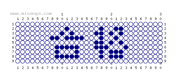 編みこみ文字ミサンガ製作図：合格