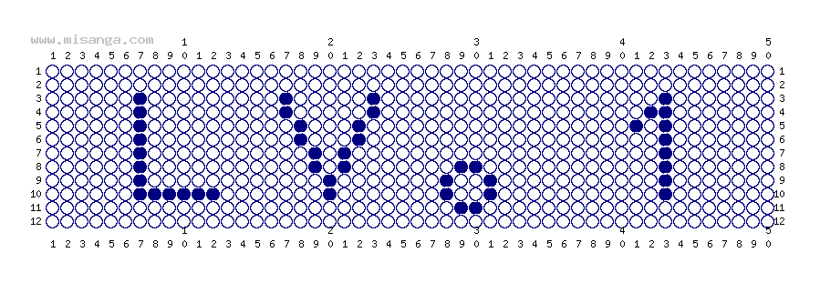 編みこみ文字ミサンガ製作図：LV。1