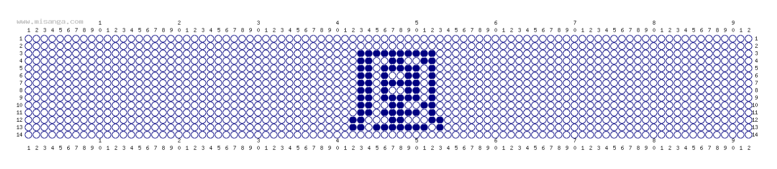 編みこみ文字ミサンガ製作図：凰