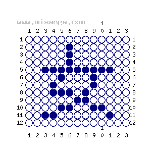 編みこみ文字ミサンガ製作図：女