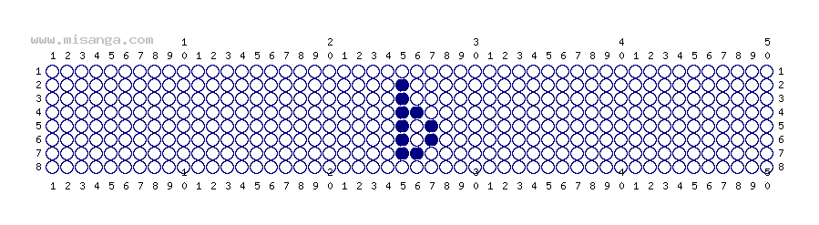 編みこみ文字ミサンガ製作図：R