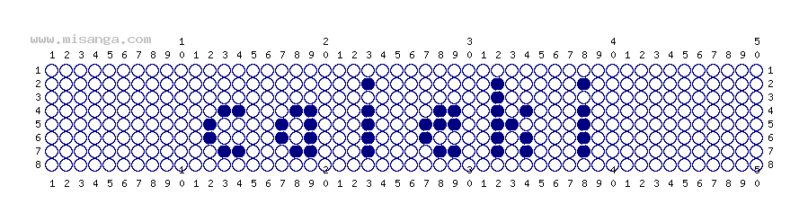 編みこみ文字ミサンガ製作図：SAYUKI