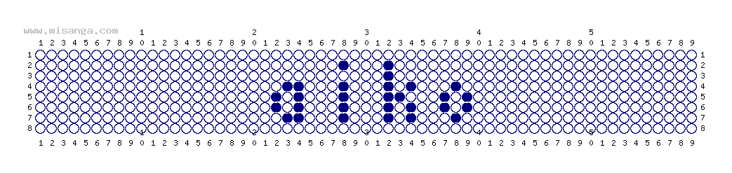 編みこみ文字ミサンガ製作図：AIKO