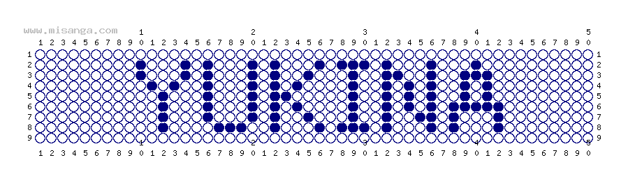 編みこみ文字ミサンガ製作図：YUKINA