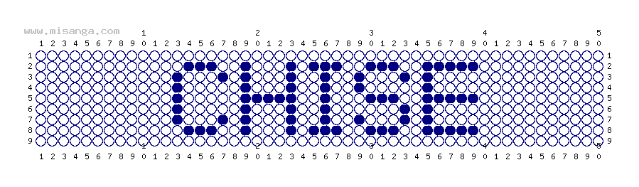 編みこみ文字ミサンガ製作図：CHISE