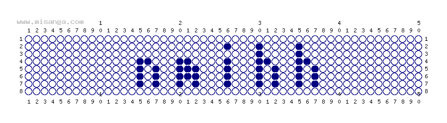 編みこみ文字ミサンガ製作図：NMIXX
