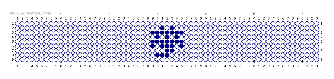 編みこみ文字ミサンガ製作図：夢