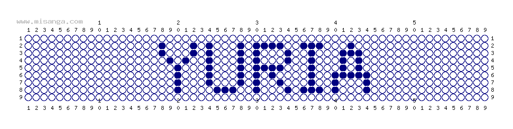 編みこみ文字ミサンガ製作図：YURIA