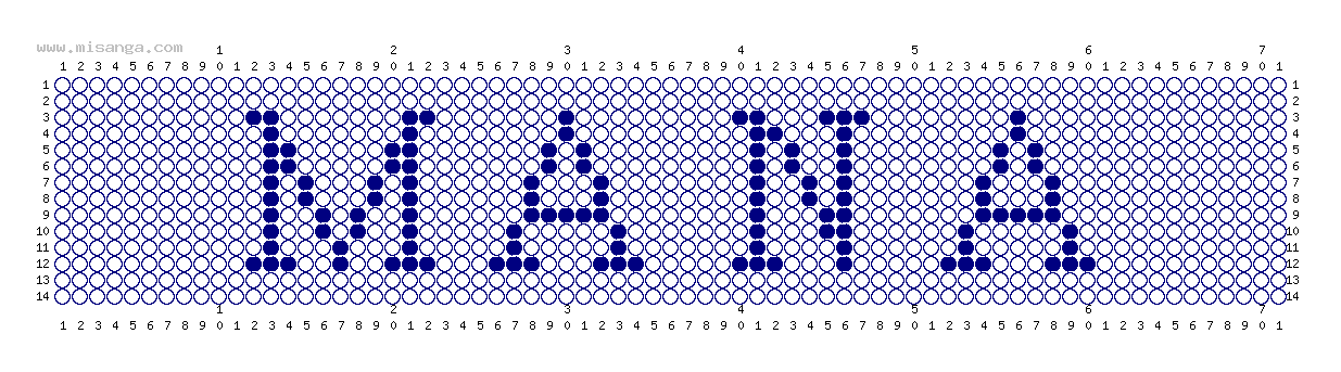 編みこみ文字ミサンガ製作図：MANA
