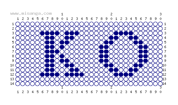 編みこみ文字ミサンガ製作図：KO