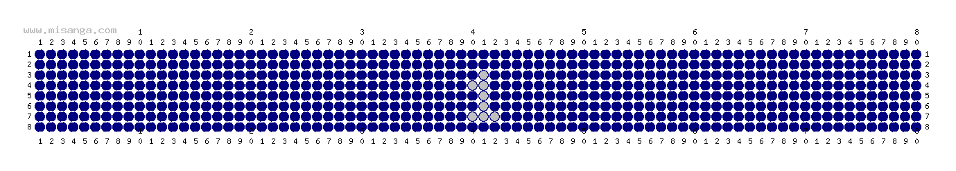 編みこみ文字ミサンガ製作図：1