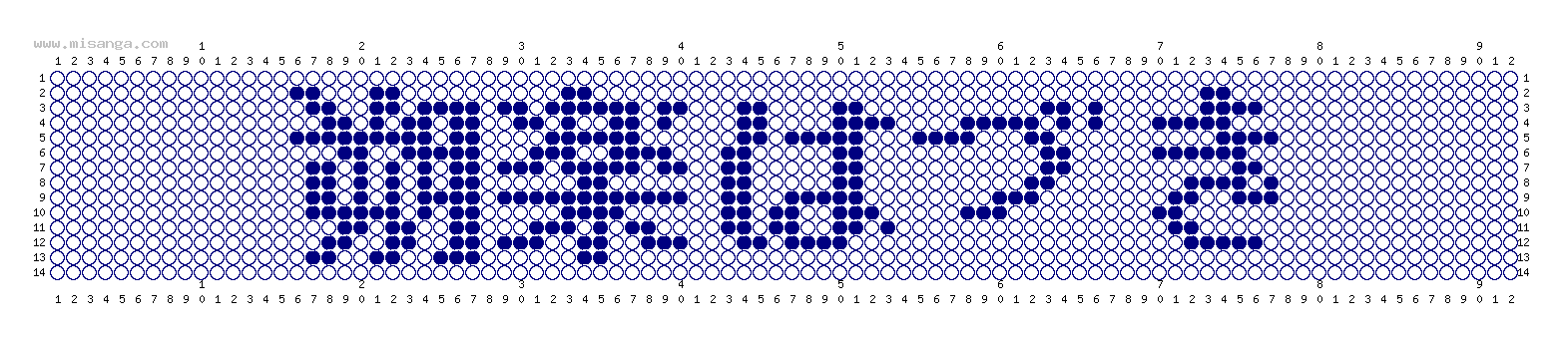 編みこみ文字ミサンガ製作図：朔楽はづき