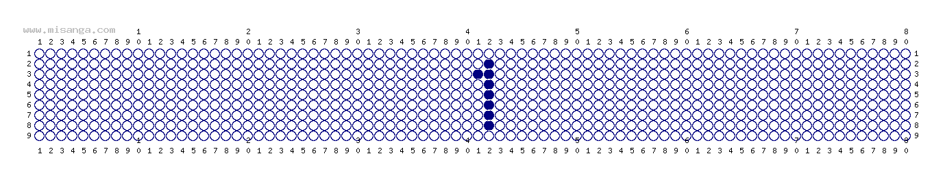 編みこみ文字ミサンガ製作図：1