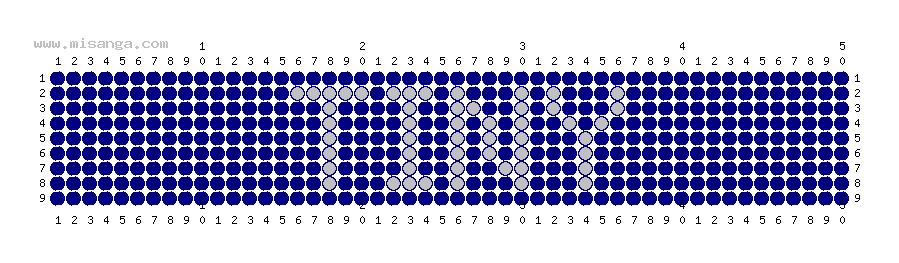 編みこみ文字ミサンガ製作図：TINY