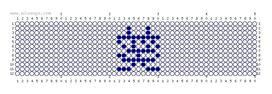 編みこみ文字ミサンガ製作図：葵