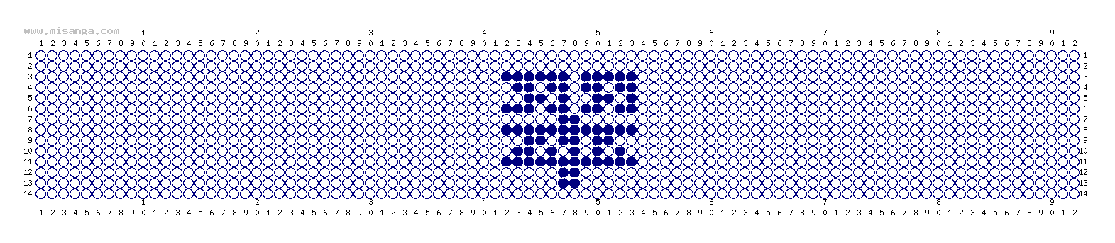 編みこみ文字ミサンガ製作図：翠