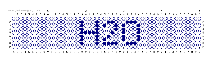 編みこみ文字ミサンガ製作図：H2O