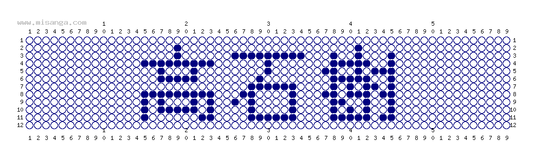 編みこみ文字ミサンガ製作図：高石樹