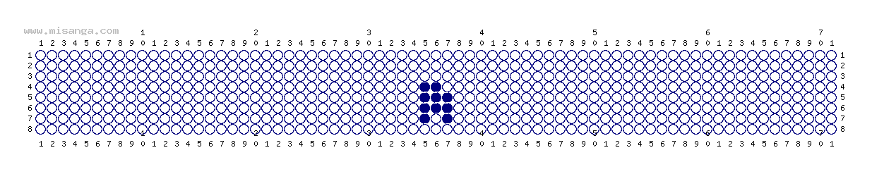 編みこみ文字ミサンガ製作図：M