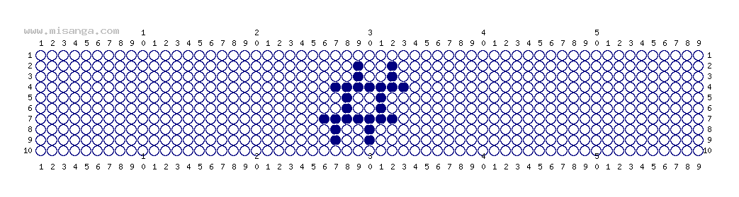 編みこみ文字ミサンガ製作図：＃