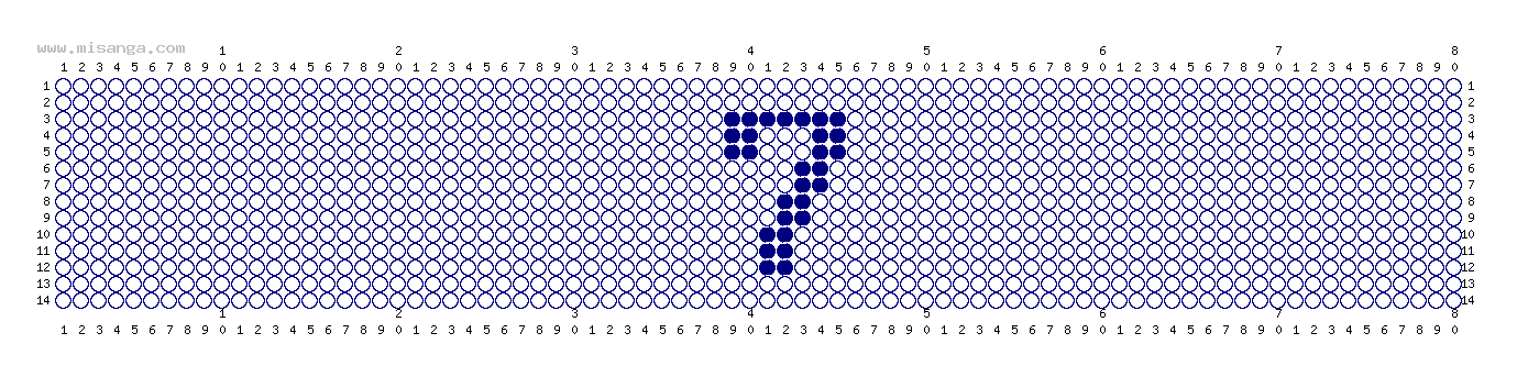 編みこみ文字ミサンガ製作図：7
