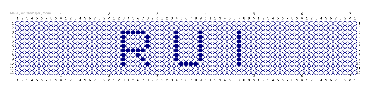 編みこみ文字ミサンガ製作図：ＲＵＩ