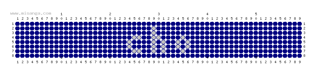 編みこみ文字ミサンガ製作図：SHO