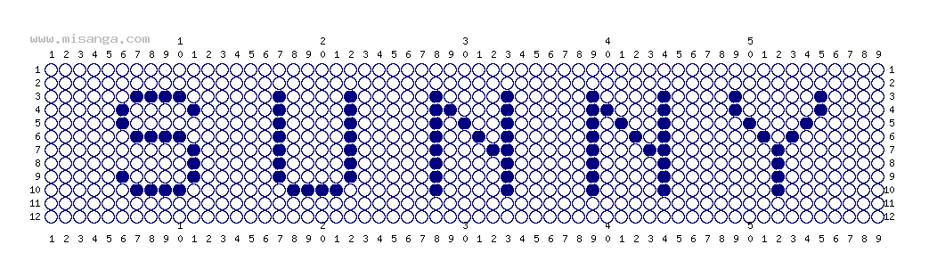 編みこみ文字ミサンガ製作図：SUNNY