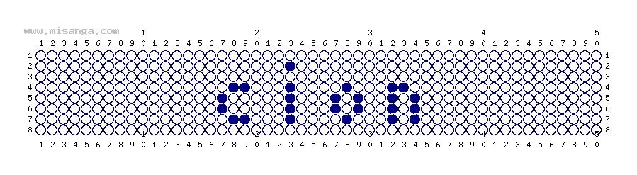 編みこみ文字ミサンガ製作図：SION