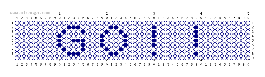 編みこみ文字ミサンガ製作図：ＧＯ！！
