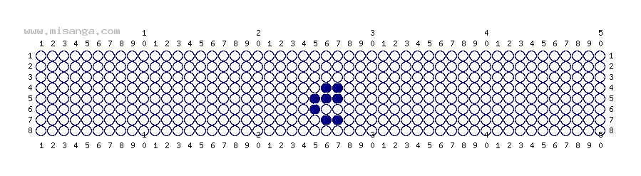 編みこみ文字ミサンガ製作図：E