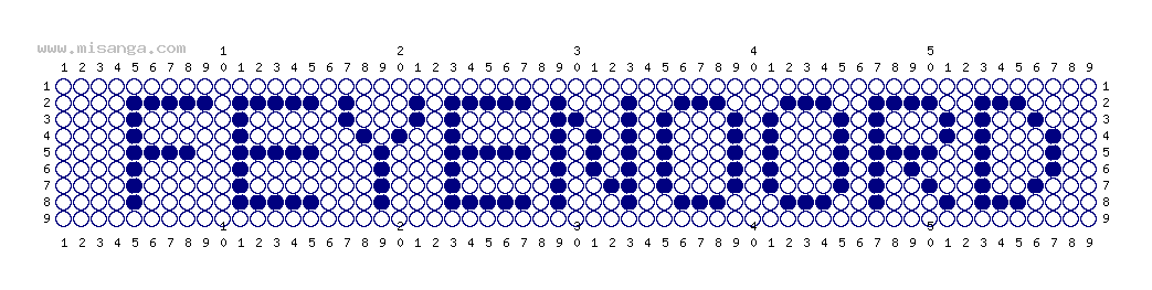 編みこみ文字ミサンガ製作図：FEYENOORD