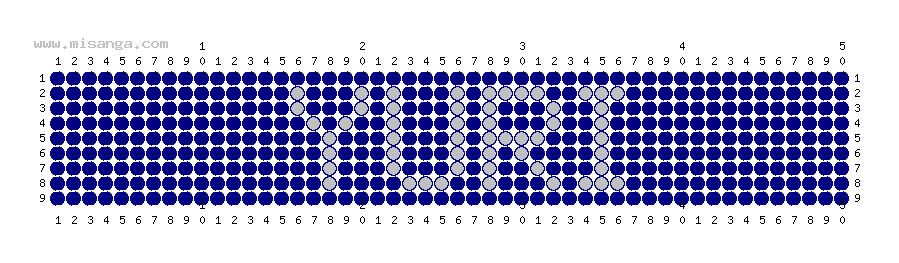 編みこみ文字ミサンガ製作図：YURI