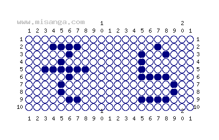 編みこみ文字ミサンガ製作図：そら